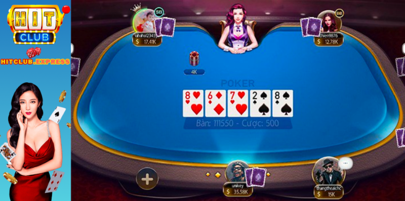 Tính năng Poker HitClub